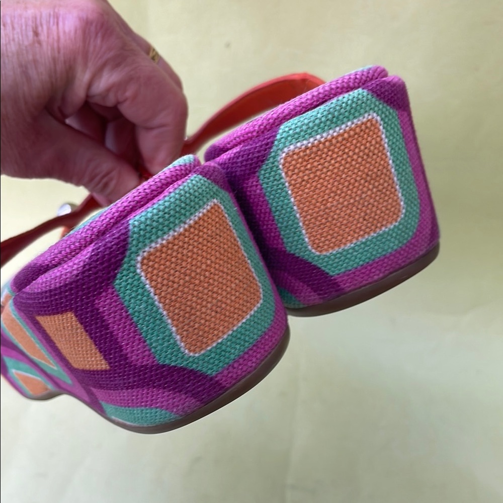 Vintage multicolored Prada Sandals with Geometric Pattern and Cushioned Sole - Picture 10 of 14
